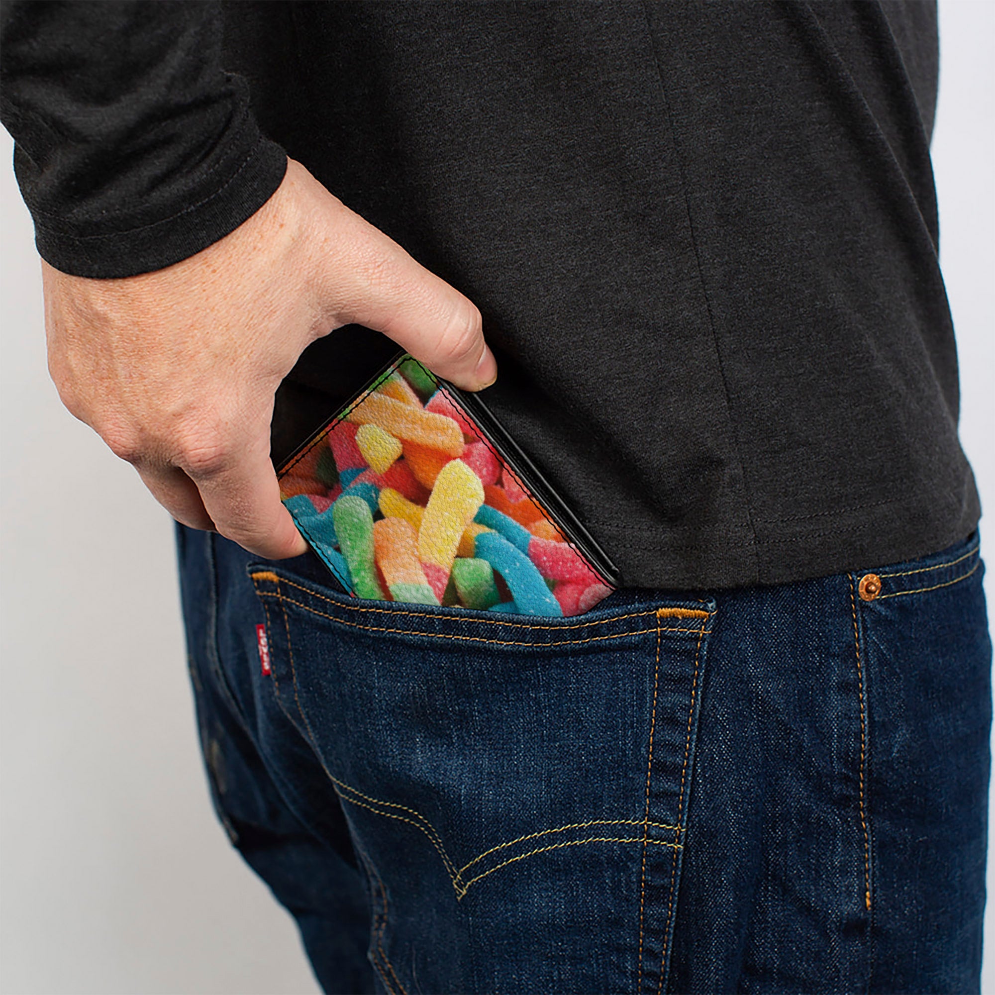 Bi-Fold Wallet - Vivid Sour Worms Stacked Bi-Fold Wallets Buckle-Down