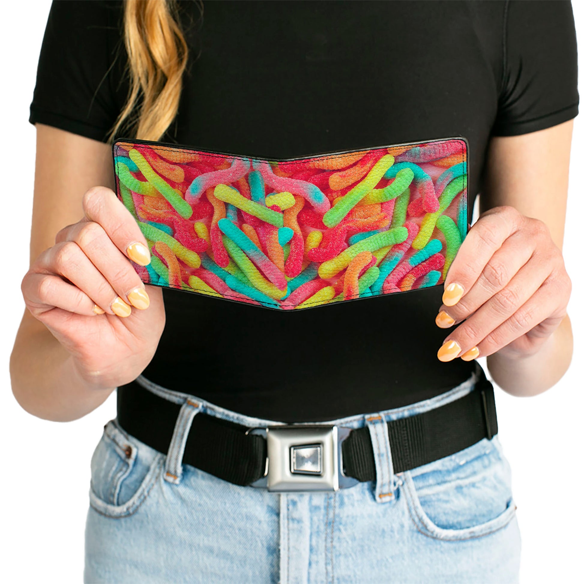 Bi-Fold Wallet - Vivid Sour Worms Stacked Bi-Fold Wallets Buckle-Down