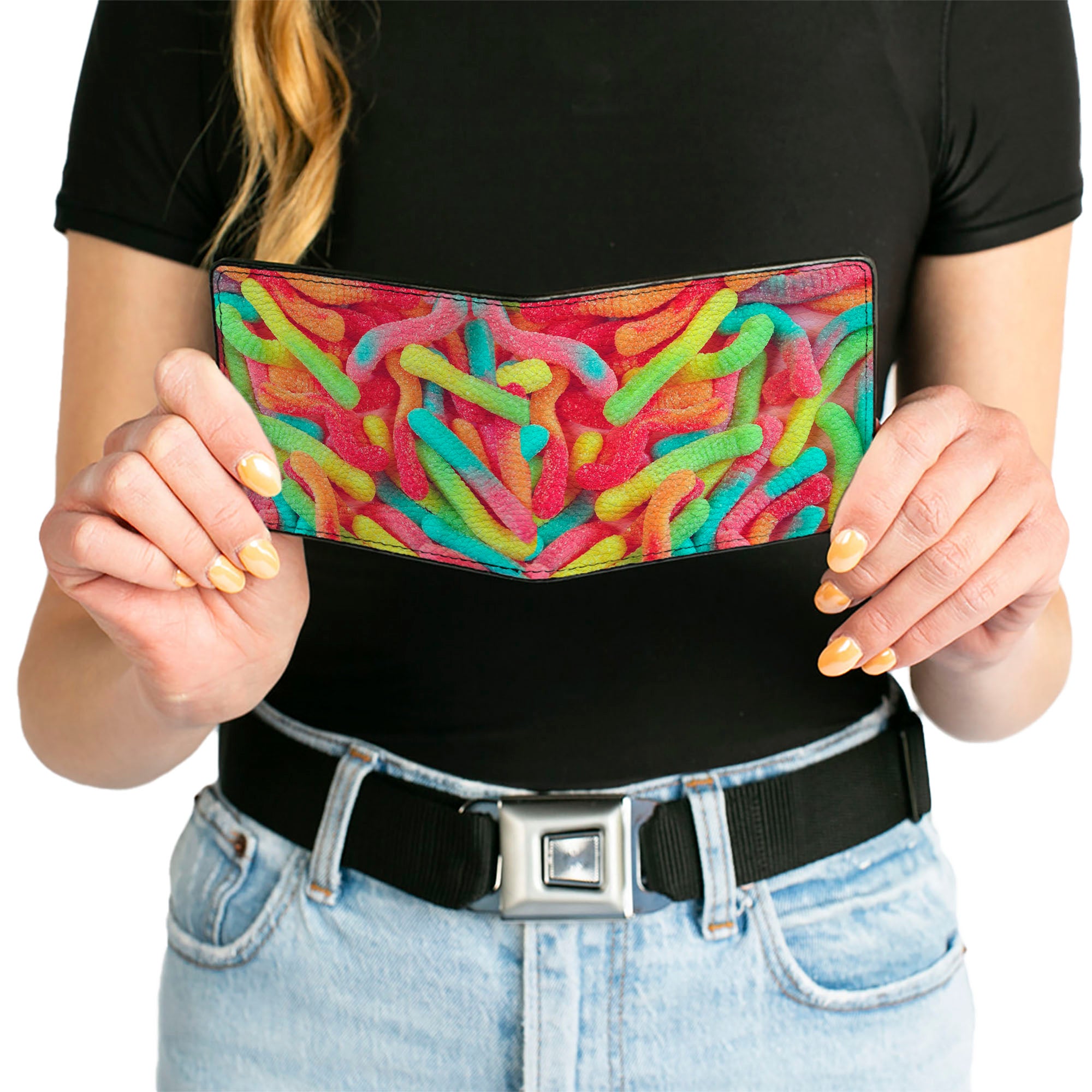 Bi-Fold Wallet - Vivid Sour Worms Stacked Bi-Fold Wallets Buckle-Down