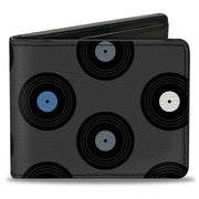 Bi-Fold Wallet - Vinyl Records Gray Black Red Blue White Bi-Fold Wallets Buckle-Down
