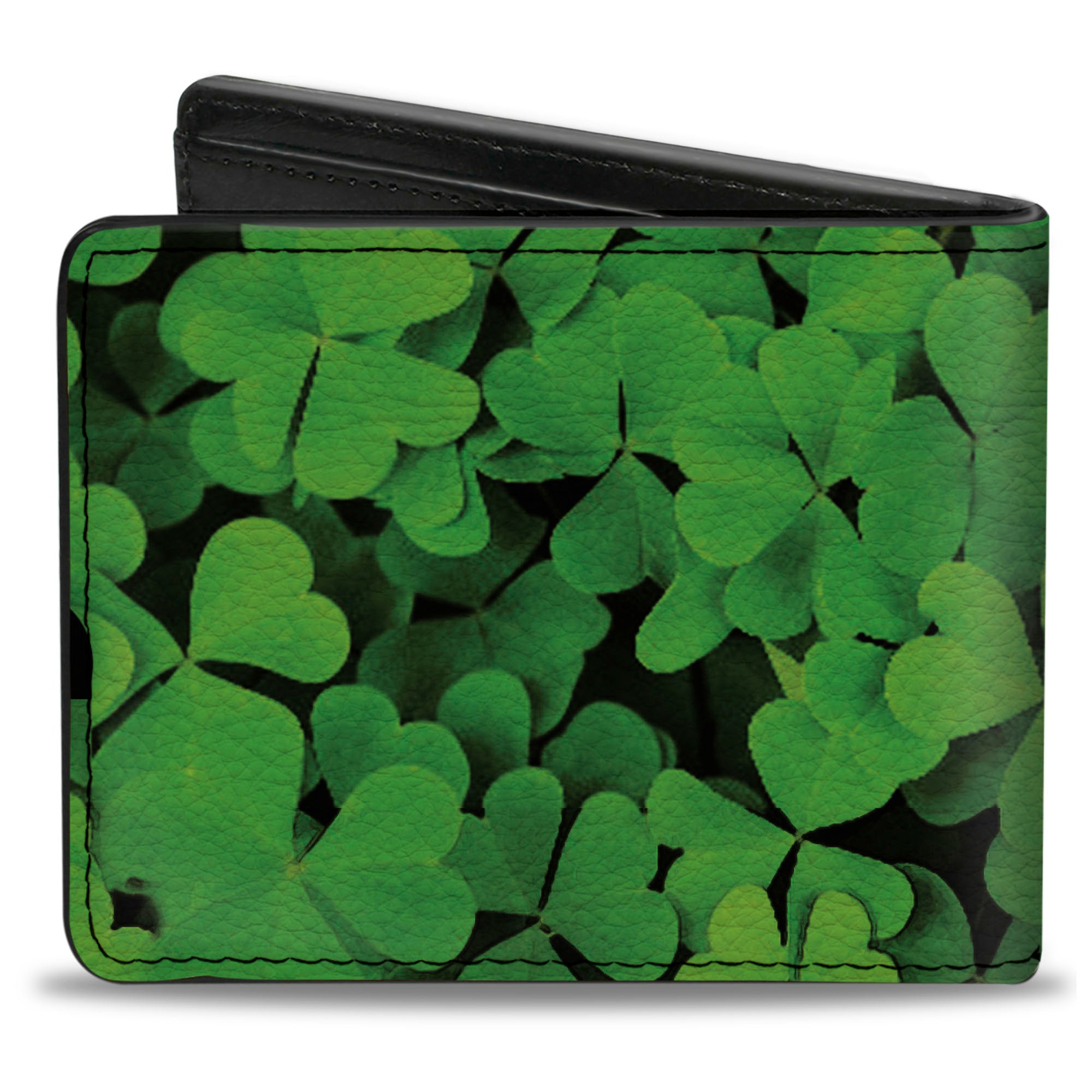 Bi-Fold Wallet - Vivid Shamrocks Stacked Bi-Fold Wallets Buckle-Down