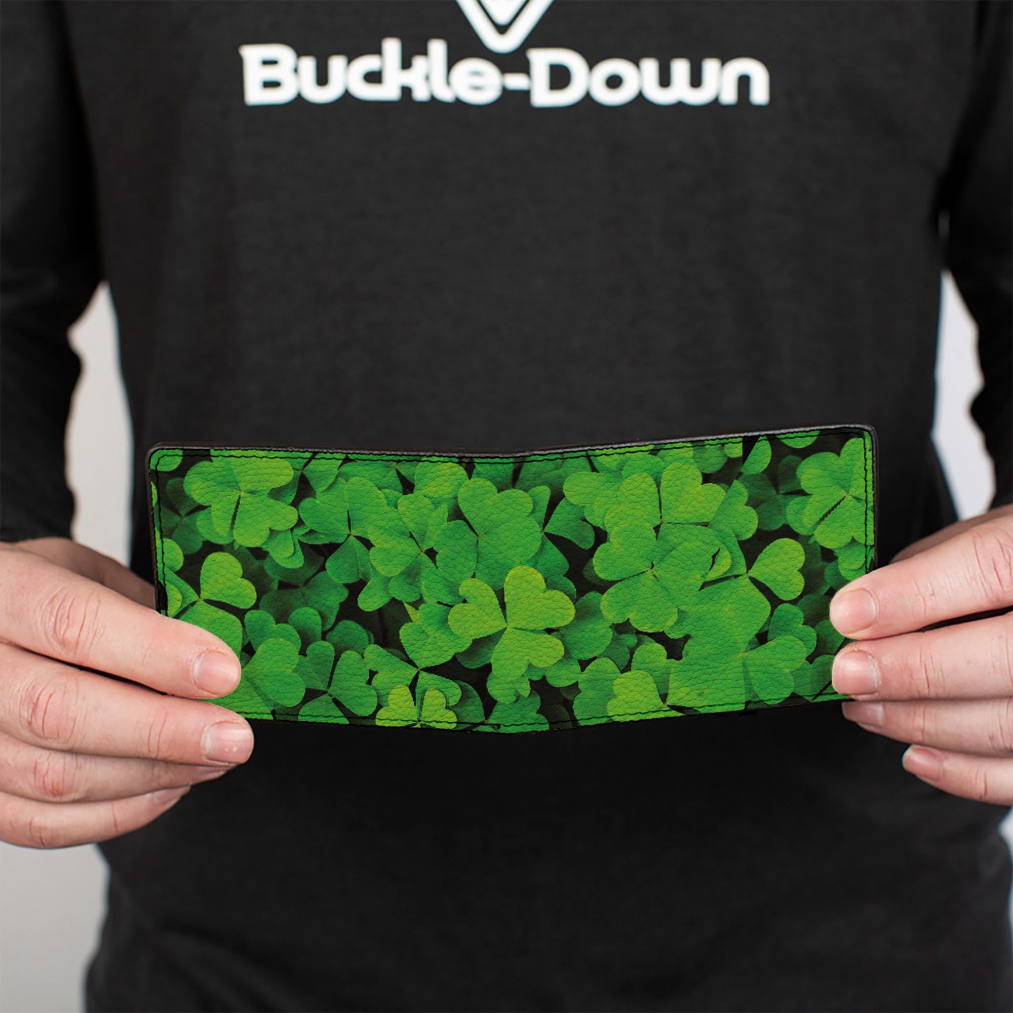 Bi-Fold Wallet - Vivid Shamrocks Stacked Bi-Fold Wallets Buckle-Down