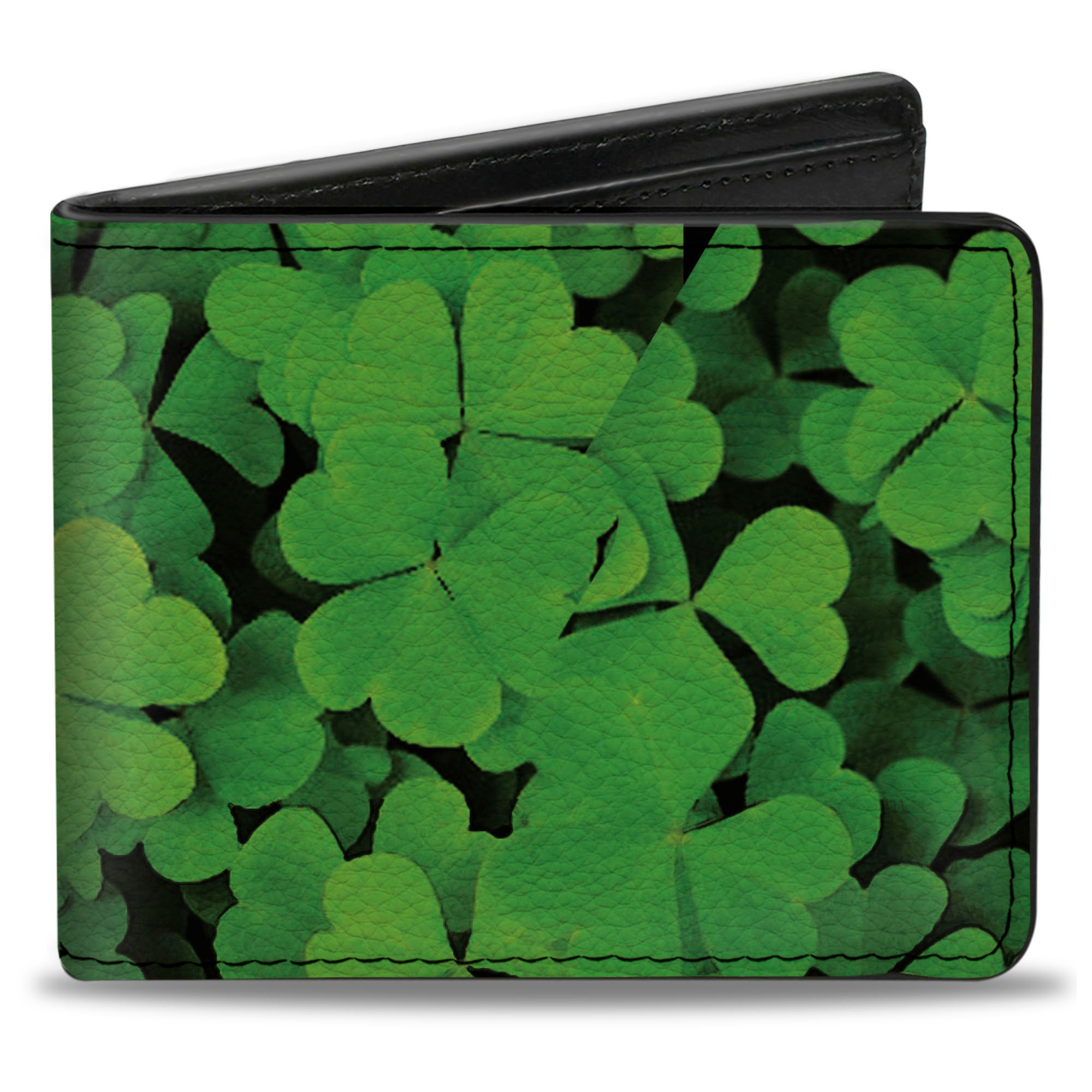 Bi-Fold Wallet - Vivid Shamrocks Stacked Bi-Fold Wallets Buckle-Down