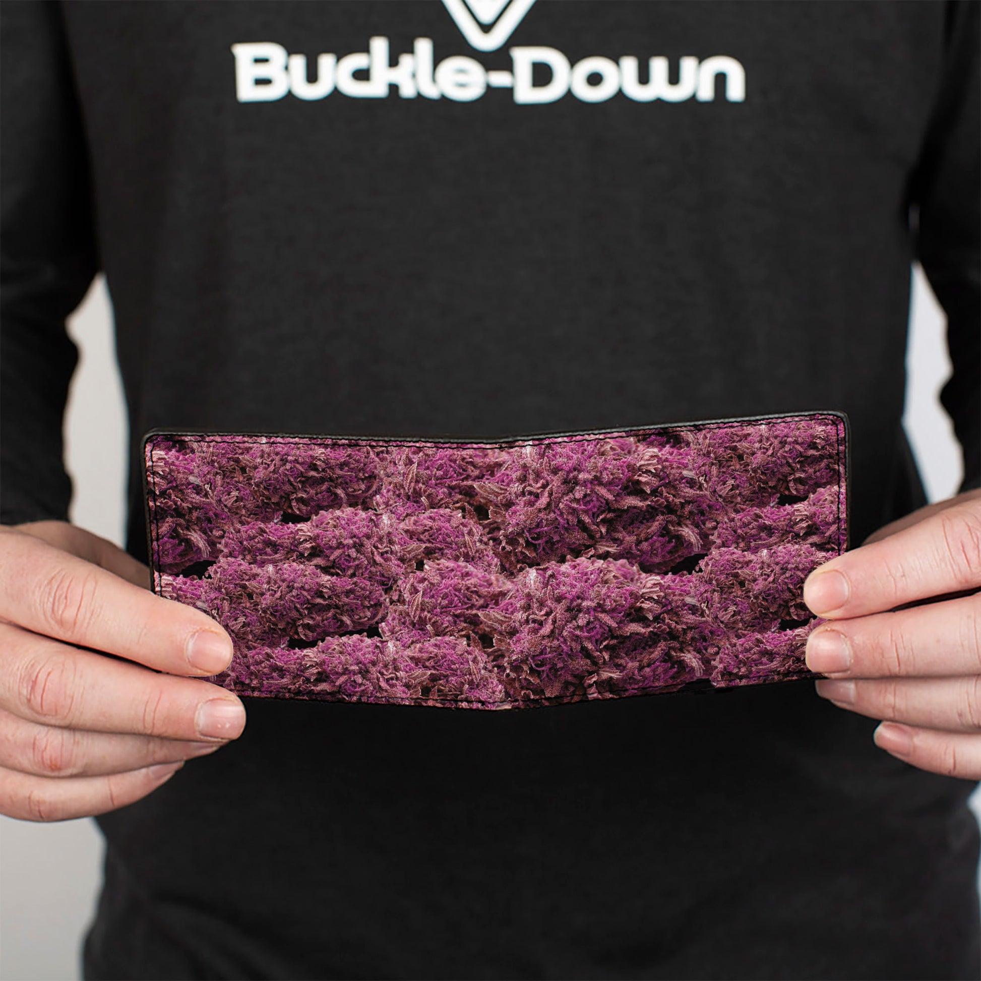 Bi-Fold Wallet - Vivid Marijuana Nugs Stacked Purples Bi-Fold Wallets Buckle-Down