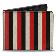 Bi-Fold Wallet - Vertical Stripes3 Black Bright Red White Bi-Fold Wallets Buckle-Down