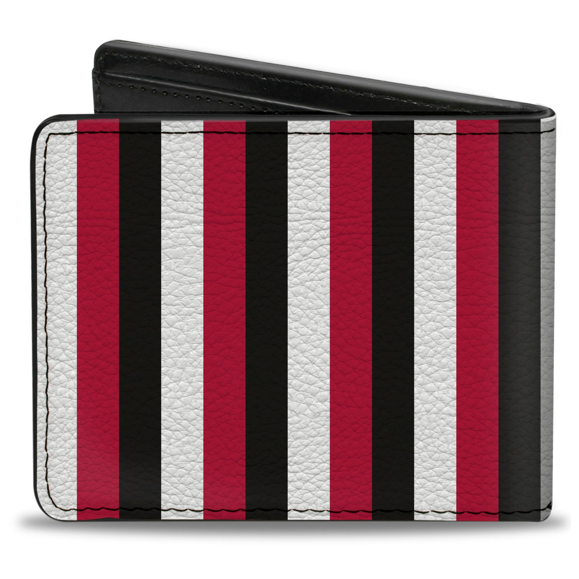 Bi-Fold Wallet - Vertical Stripes3 Black Red White Bi-Fold Wallets Buckle-Down