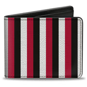 Bi-Fold Wallet - Vertical Stripes3 Black Red White Bi-Fold Wallets Buckle-Down