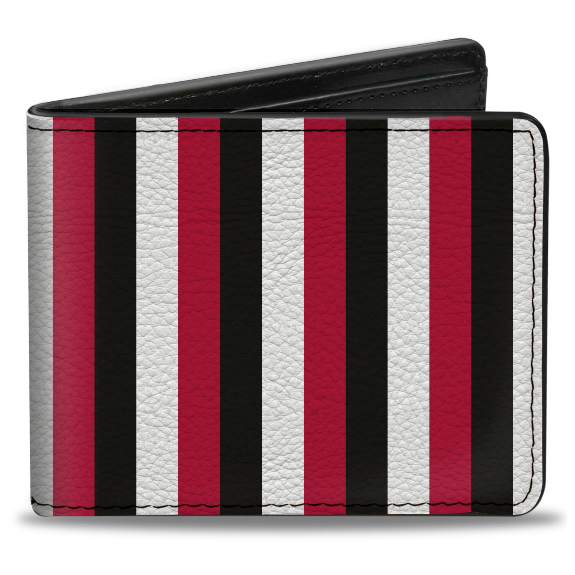 Bi-Fold Wallet - Vertical Stripes3 Black Red White Bi-Fold Wallets Buckle-Down