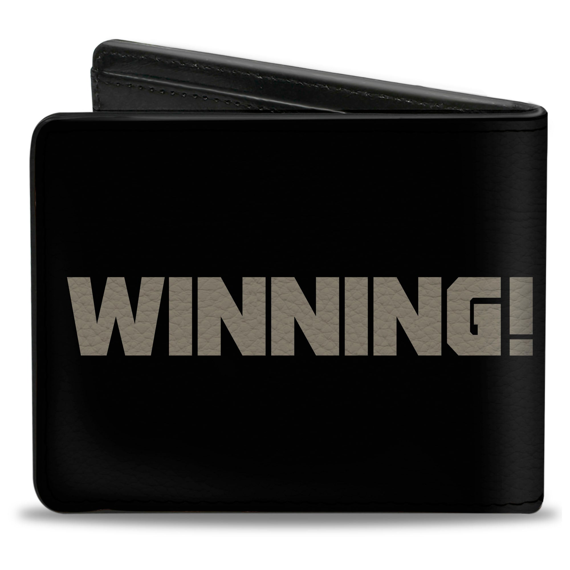 Bi-Fold Wallet - WINNING! Black Gray Bi-Fold Wallets Buckle-Down