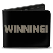 Bi-Fold Wallet - WINNING! Black Gray Bi-Fold Wallets Buckle-Down
