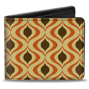Bi-Fold Wallet - Wallpaper1 Ogee Tan Orange Brown Bi-Fold Wallets Buckle-Down