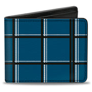 Bi-Fold Wallet - Wire Grid Turquoise Gray White Bi-Fold Wallets Buckle-Down