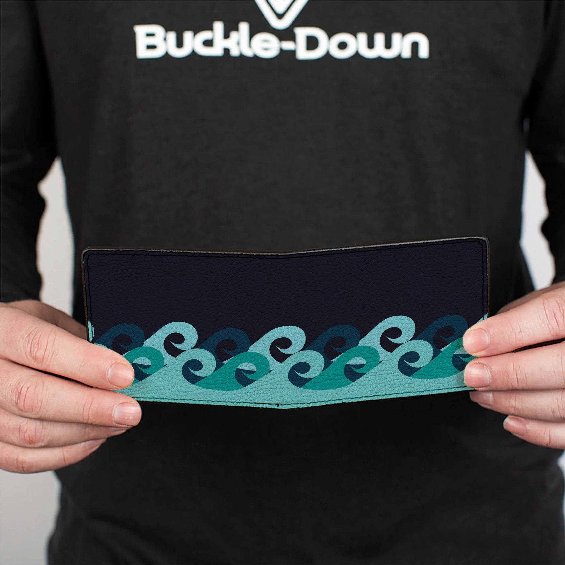 Bi-Fold Wallet - Waves Navy Blue Shades Bi-Fold Wallets Buckle-Down