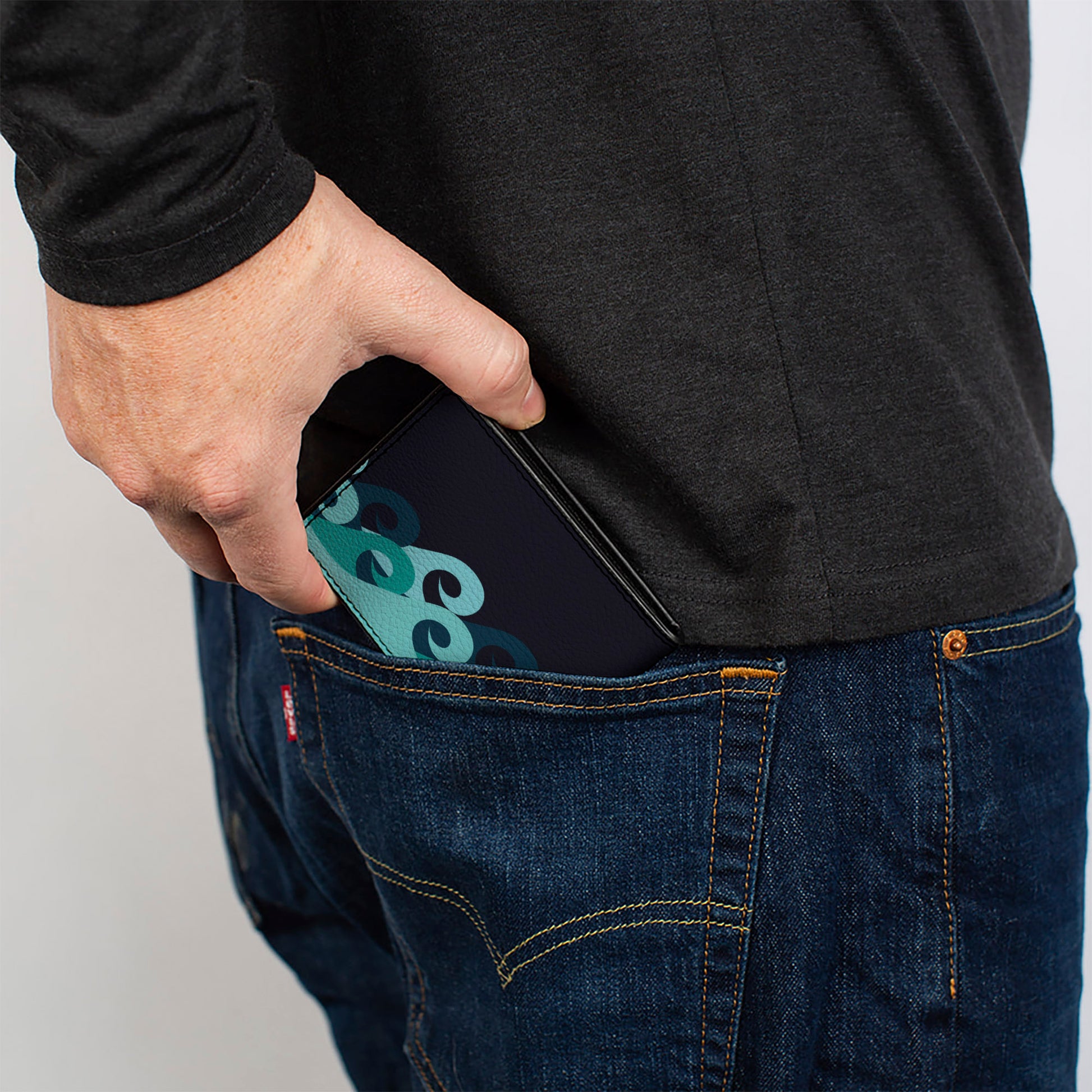 Bi-Fold Wallet - Waves Navy Blue Shades Bi-Fold Wallets Buckle-Down