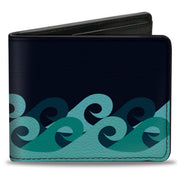 Bi-Fold Wallet - Waves Navy Blue Shades Bi-Fold Wallets Buckle-Down