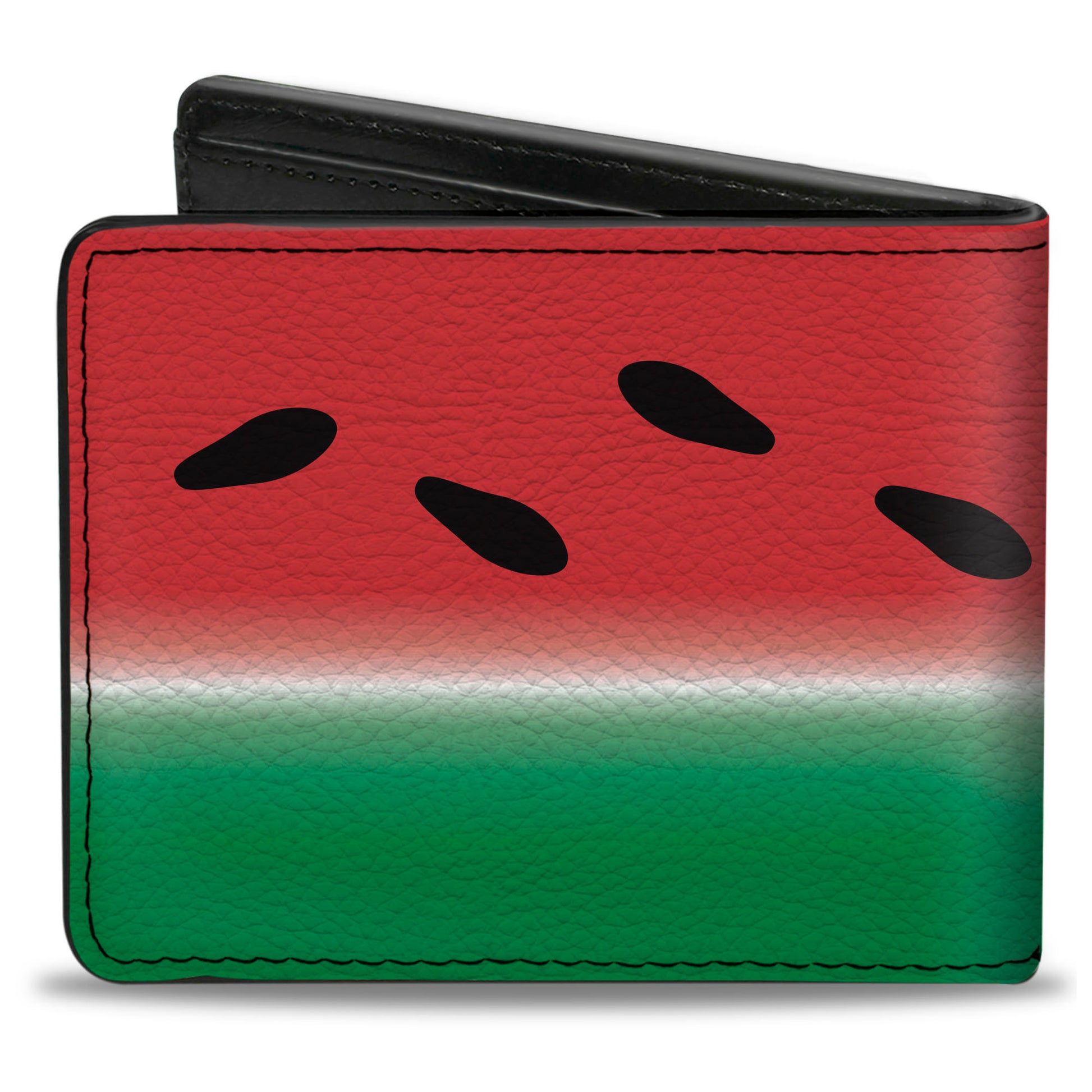 Bi-Fold Wallet - Watermelon Stripe Red Green Black Bi-Fold Wallets Buckle-Down