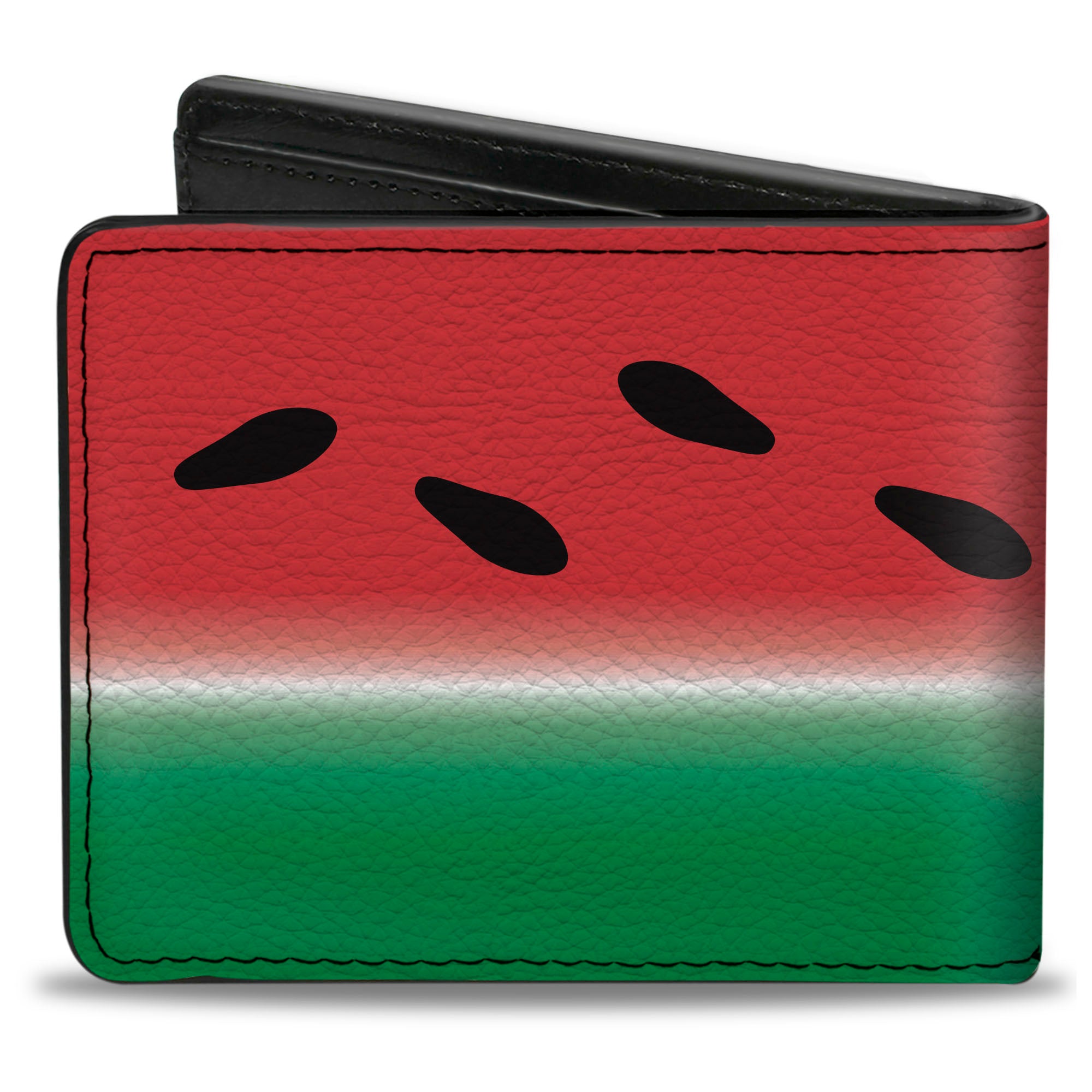 Bi-Fold Wallet - Watermelon Stripe Red Green Black Bi-Fold Wallets Buckle-Down