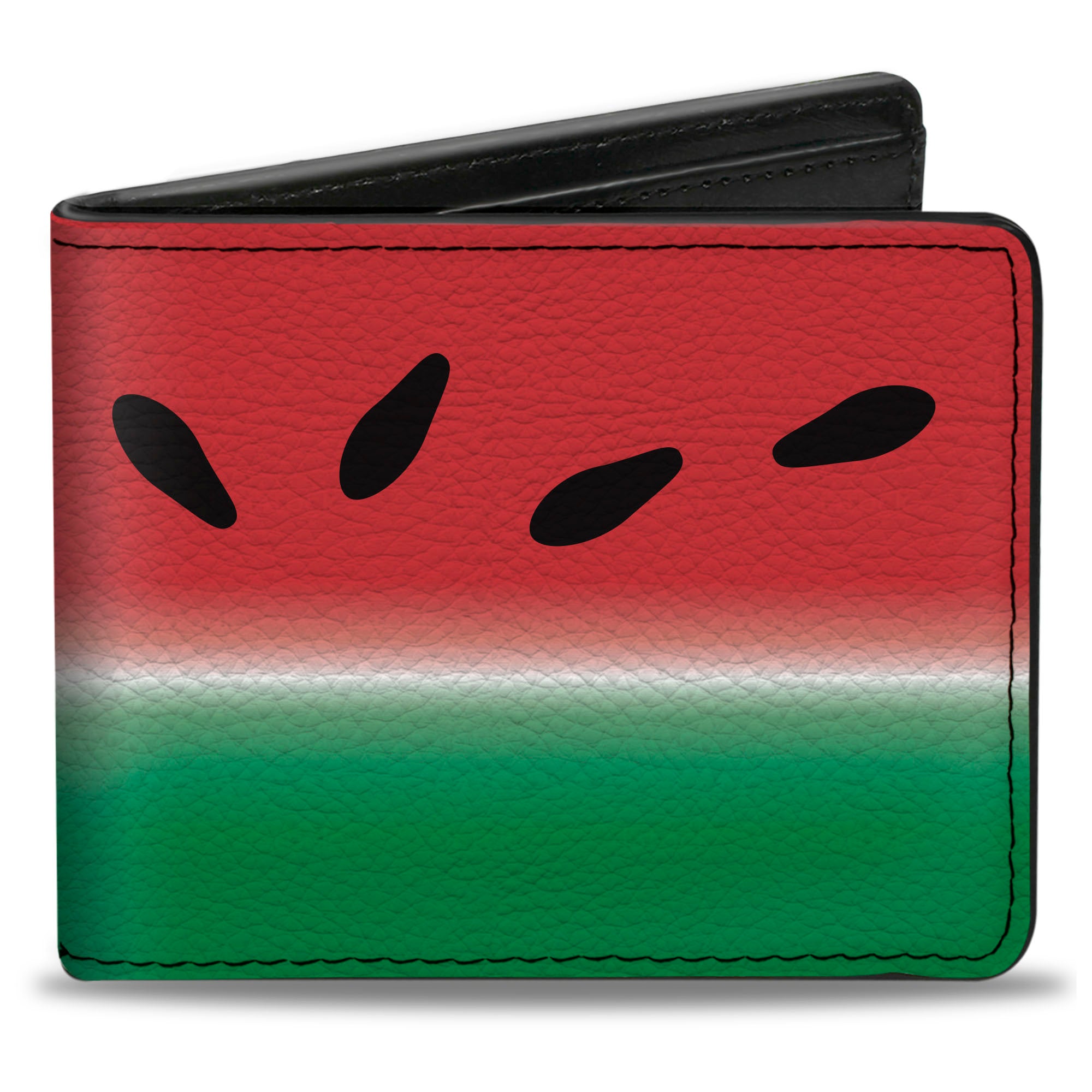 Bi-Fold Wallet - Watermelon Stripe Red Green Black Bi-Fold Wallets Buckle-Down