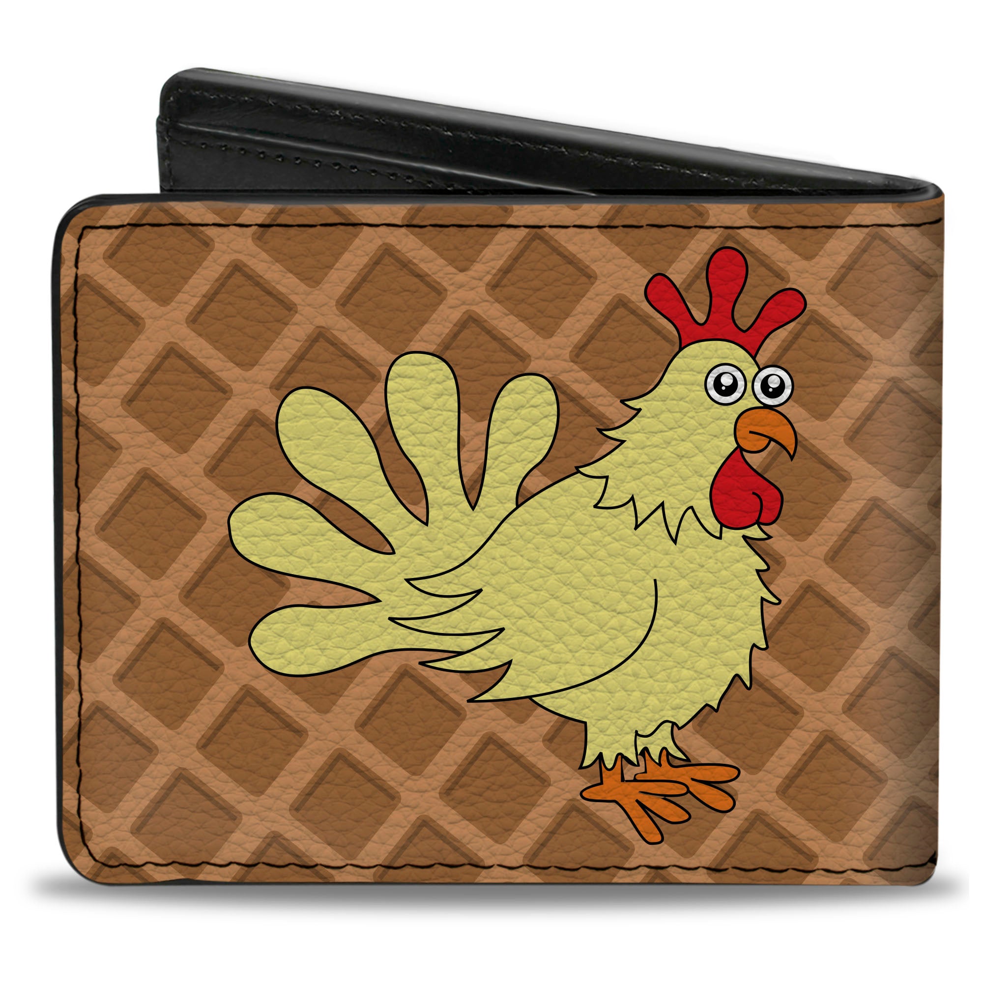 Bi-Fold Wallet - Waffle Chicken Poses Bi-Fold Wallets Buckle-Down