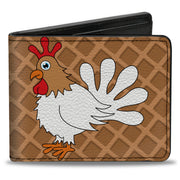 Bi-Fold Wallet - Waffle Chicken Poses Bi-Fold Wallets Buckle-Down