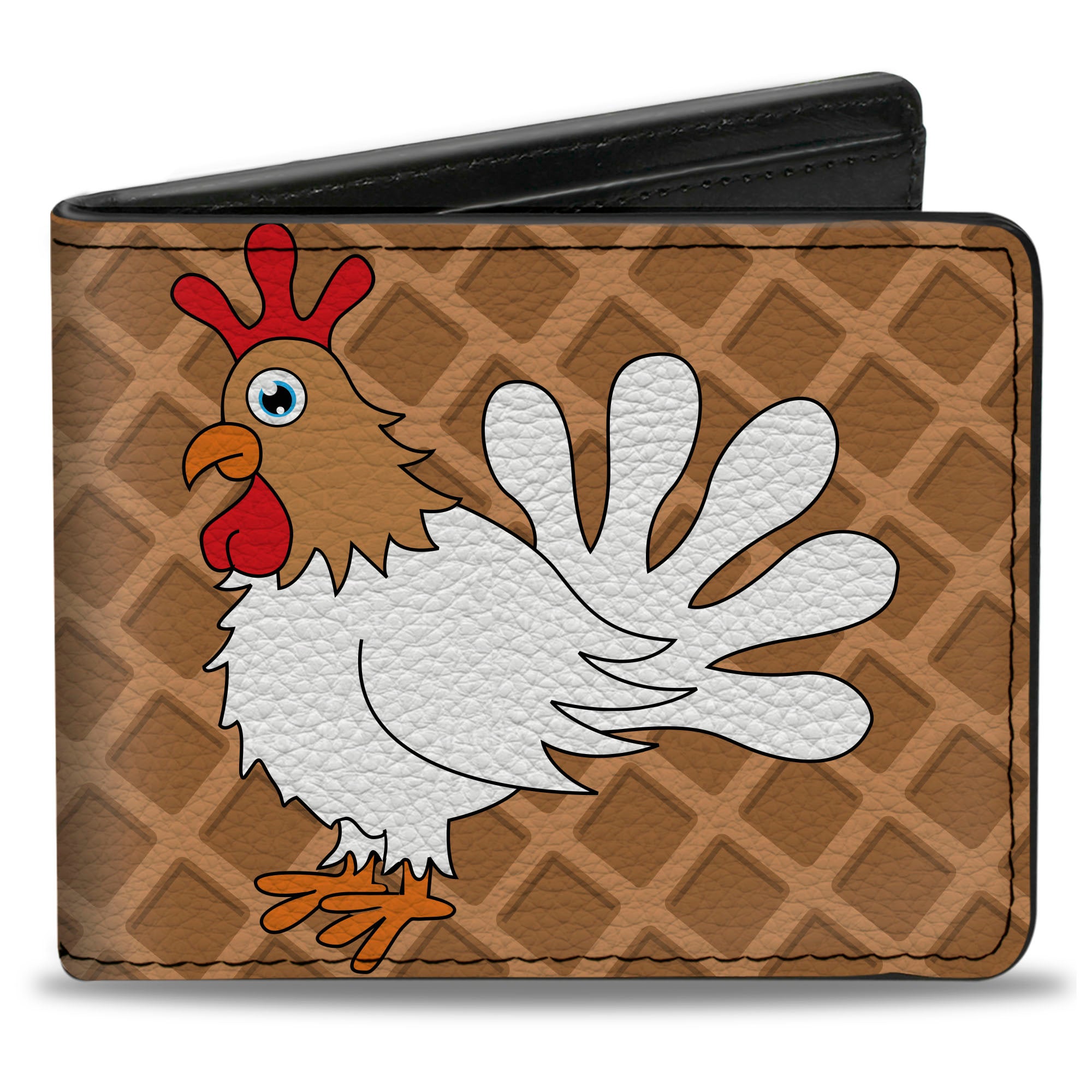 Bi-Fold Wallet - Waffle Chicken Poses Bi-Fold Wallets Buckle-Down