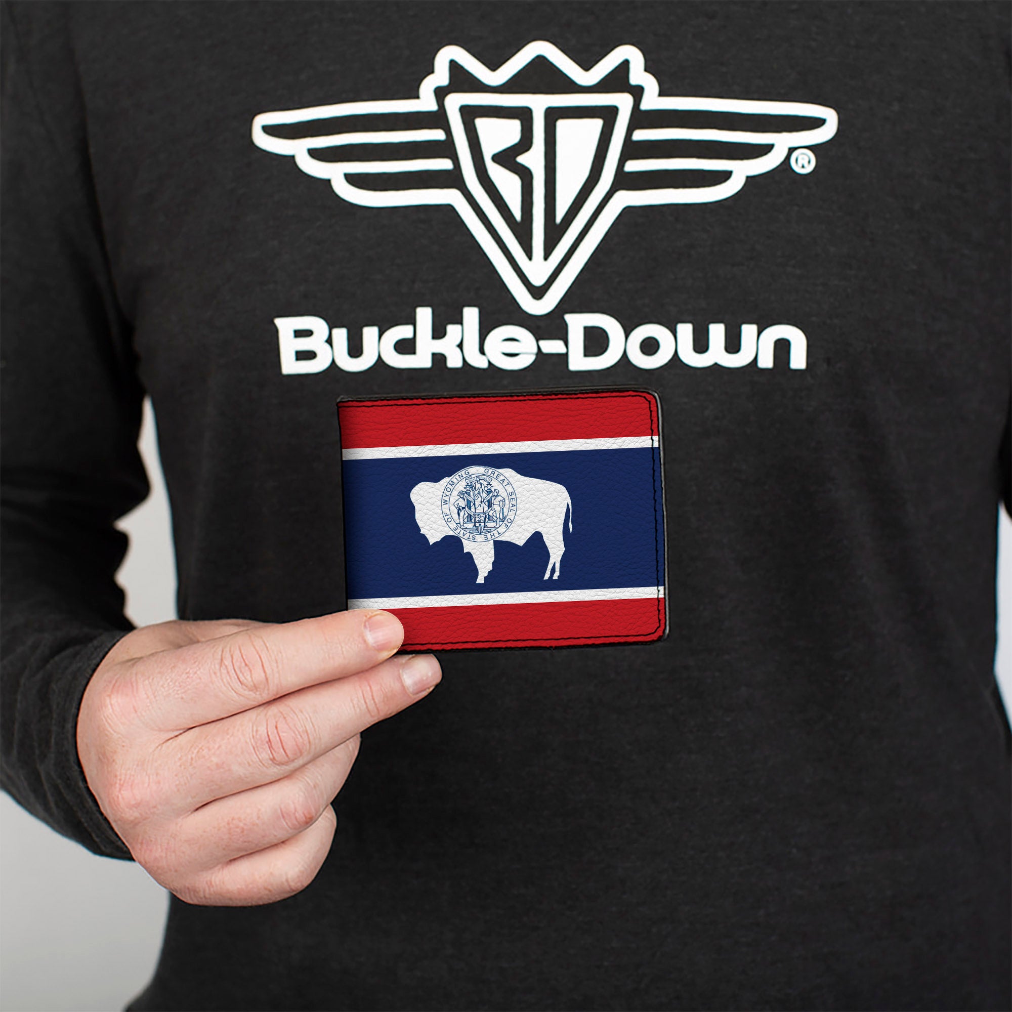 Bi-Fold Wallet - Wyoming Flags Bi-Fold Wallets Buckle-Down