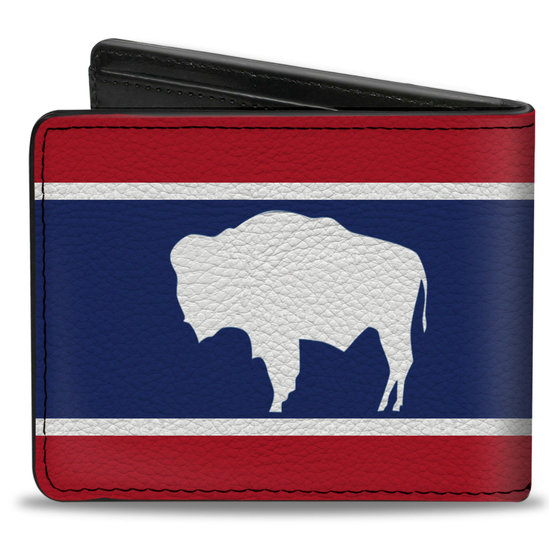 Bi-Fold Wallet - Wyoming Flags Bison Silhouette Bi-Fold Wallets Buckle-Down