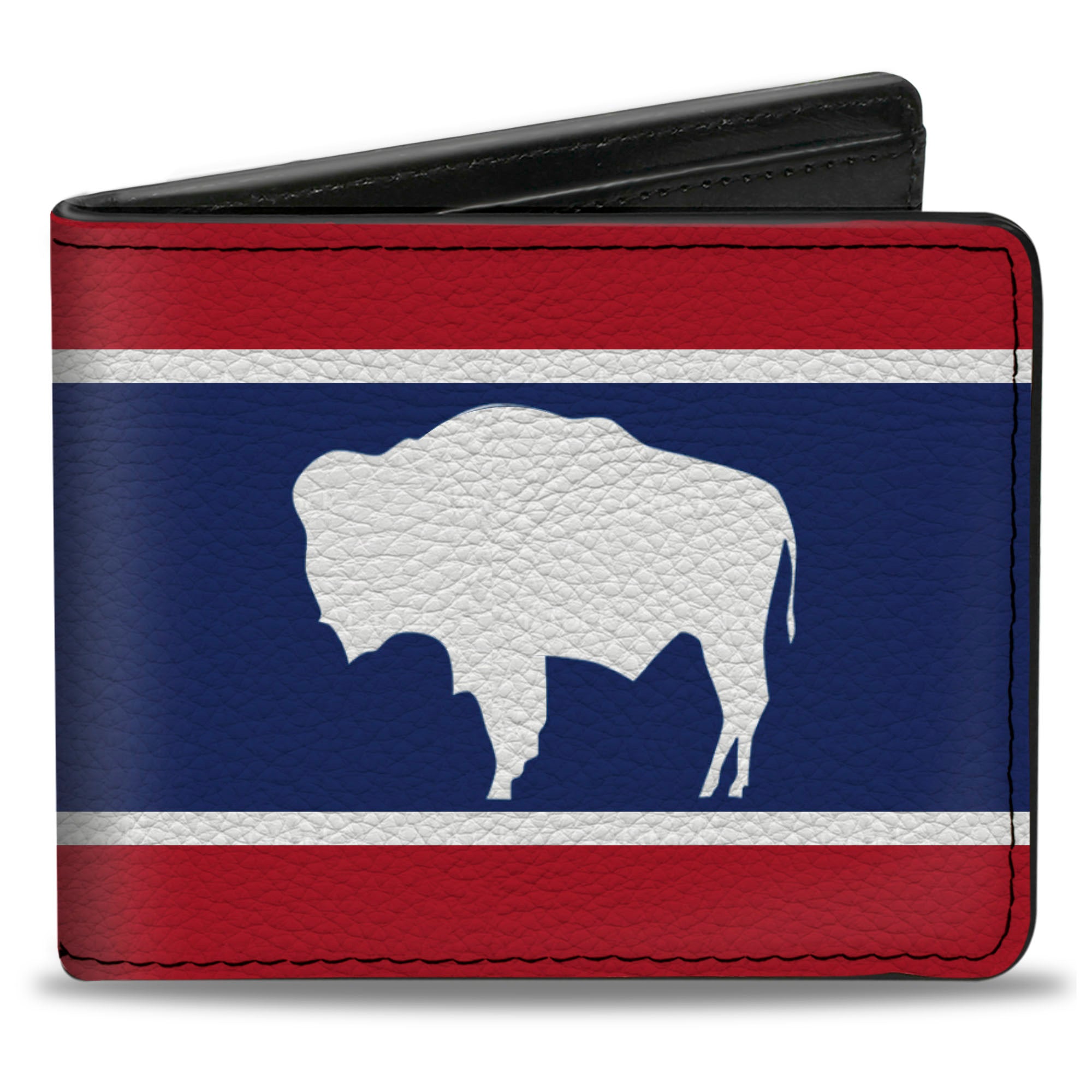 Bi-Fold Wallet - Wyoming Flags Bison Silhouette Bi-Fold Wallets Buckle-Down