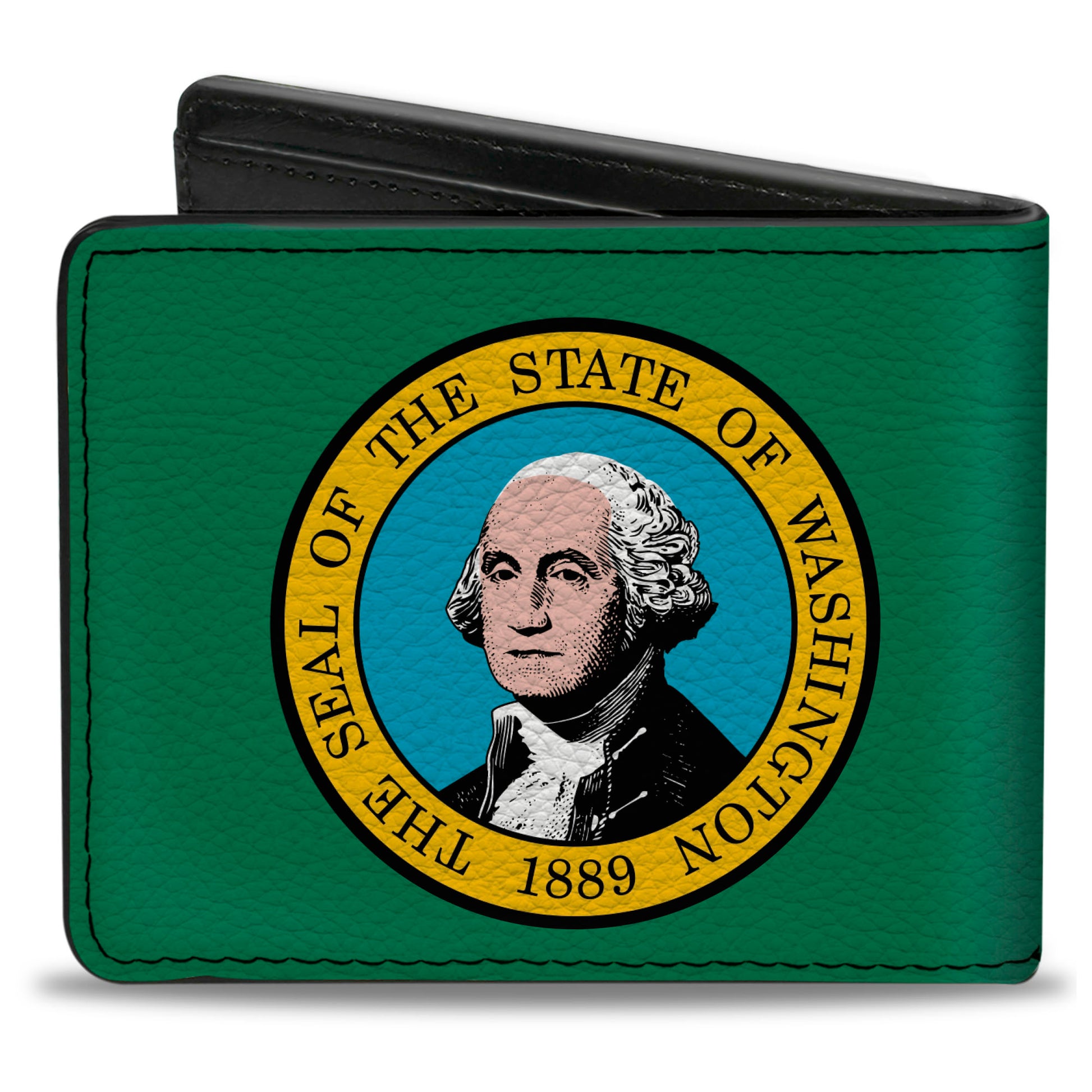 Bi-Fold Wallet - Washington Flags Black Bi-Fold Wallets Buckle-Down
