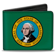 Bi-Fold Wallet - Washington Flags Black Bi-Fold Wallets Buckle-Down