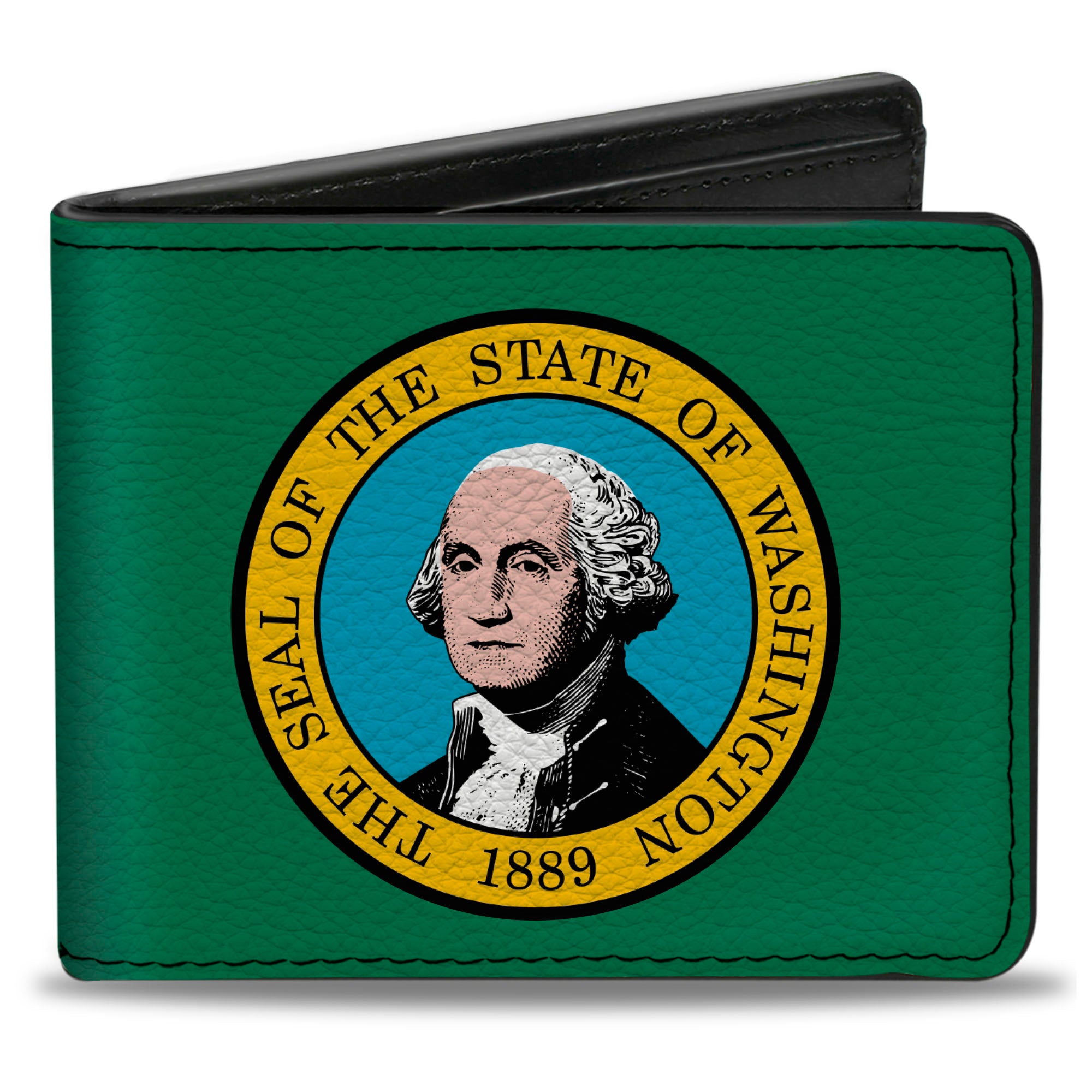 Bi-Fold Wallet - Washington Flags Black Bi-Fold Wallets Buckle-Down