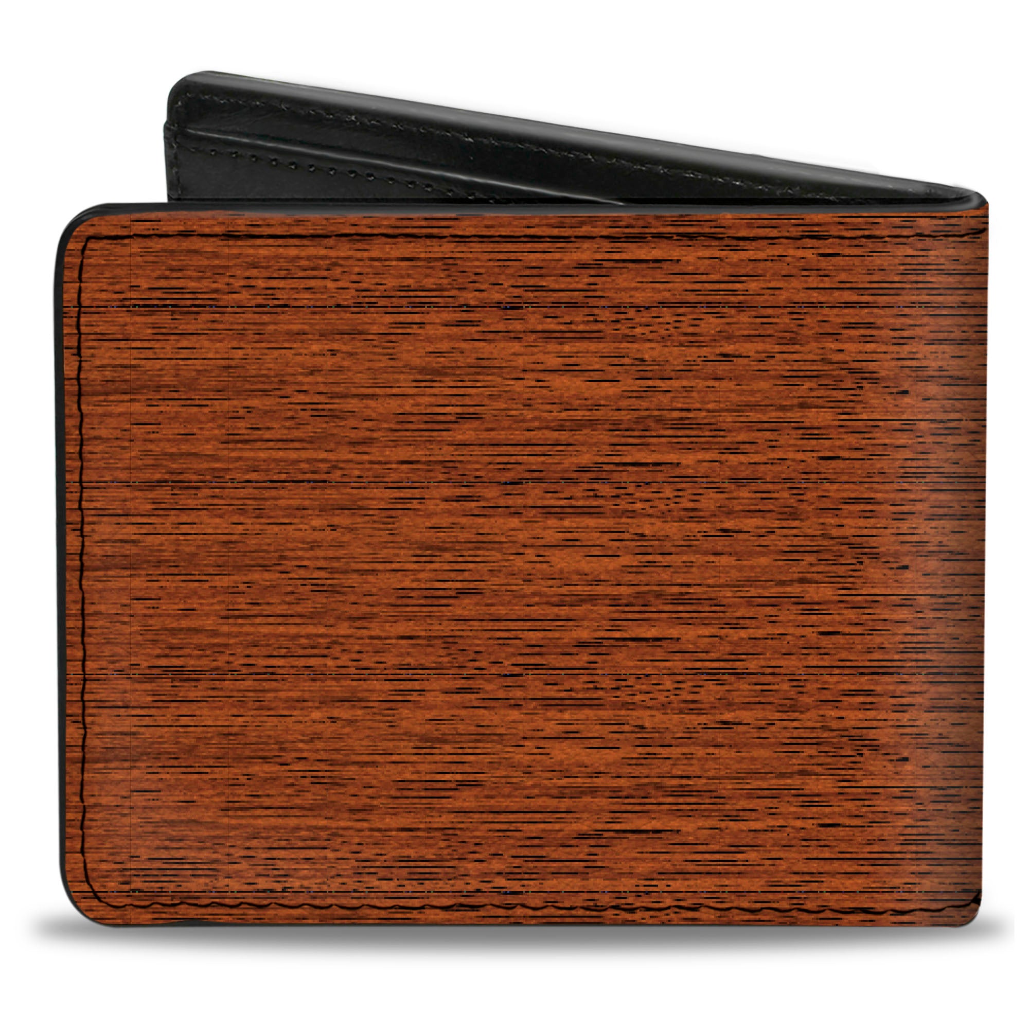 Bi-Fold Wallet - Wood Grain2 Horizontal Reddish Brown Bi-Fold Wallets Buckle-Down