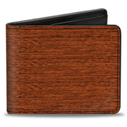 Bi-Fold Wallet - Wood Grain2 Horizontal Reddish Brown Bi-Fold Wallets Buckle-Down
