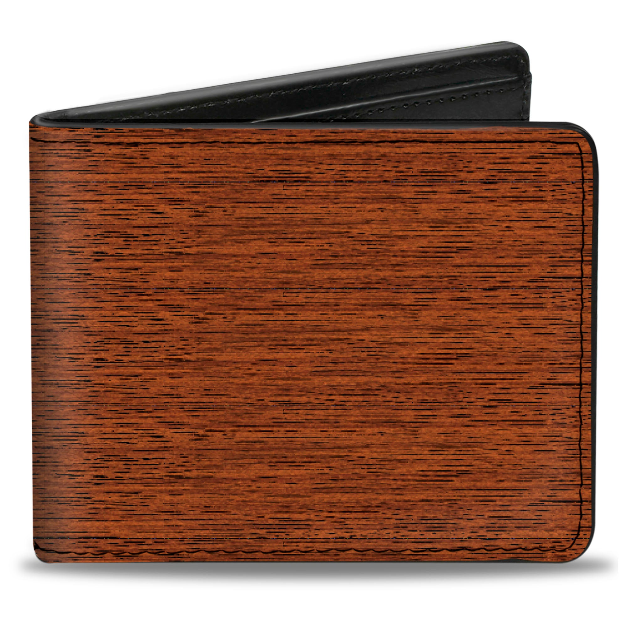 Bi-Fold Wallet - Wood Grain2 Horizontal Reddish Brown Bi-Fold Wallets Buckle-Down