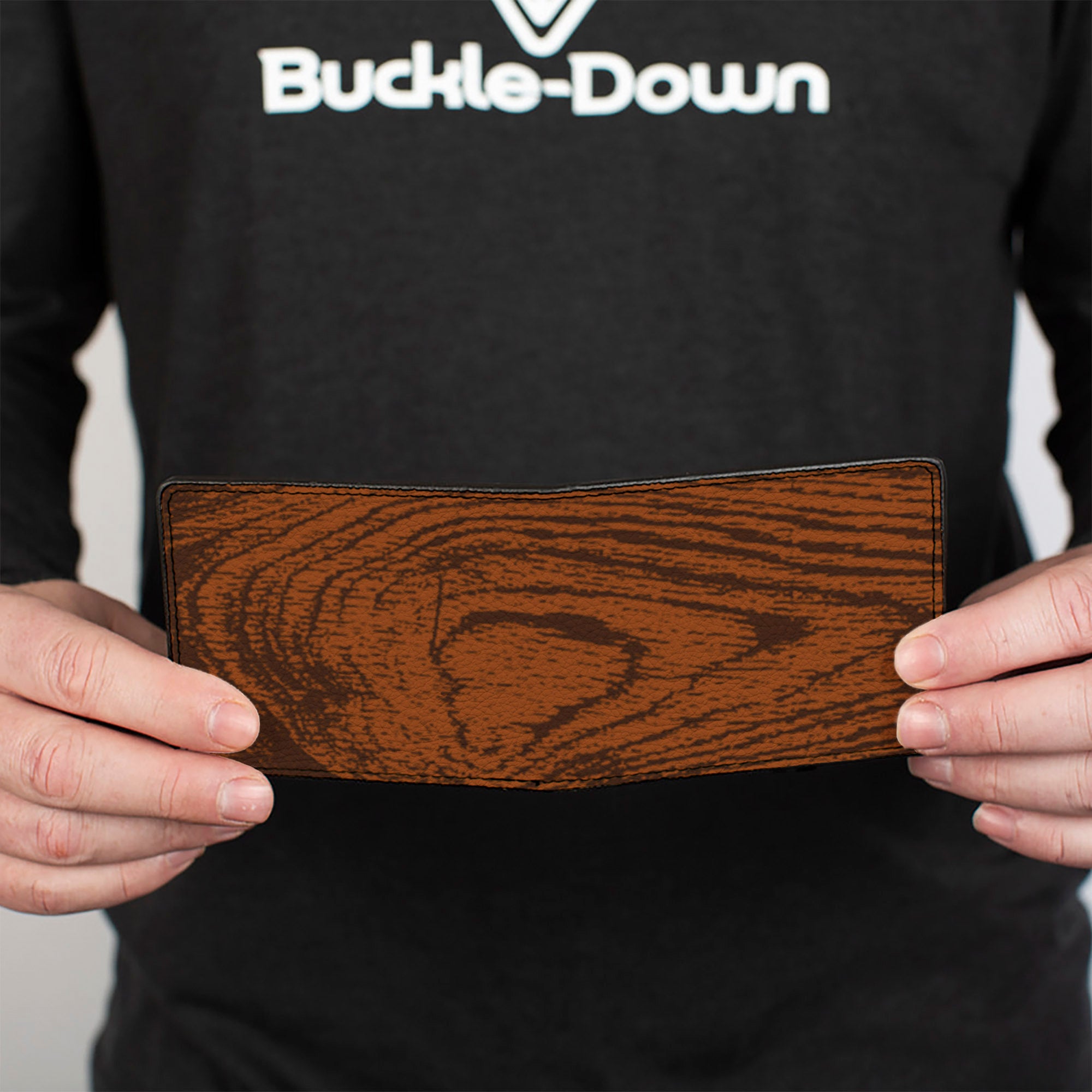 Bi-Fold Wallet - Wood Grain Cherry Wood Bi-Fold Wallets Buckle-Down