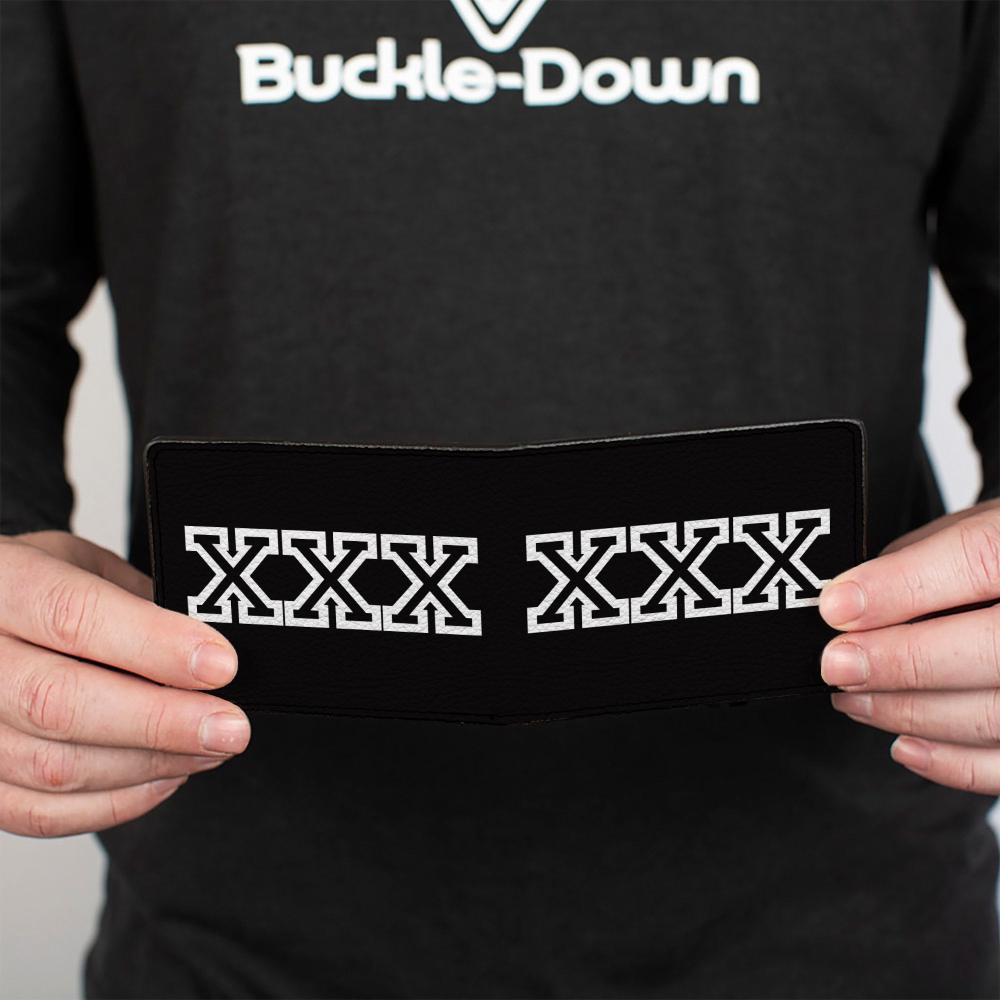 Bi-Fold Wallet - XXX Black White Bi-Fold Wallets Buckle-Down