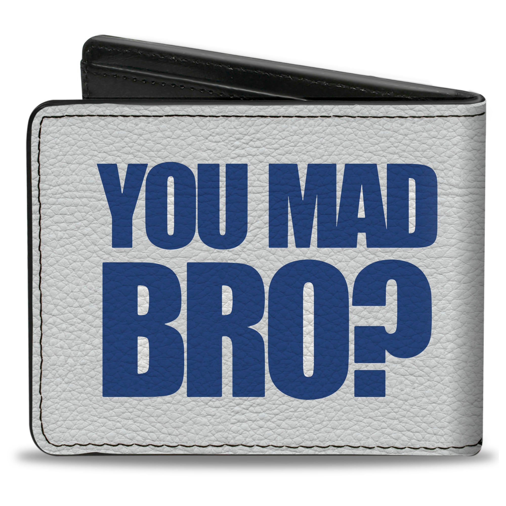 Bi-Fold Wallet - YOU MAD BRO White Royal Bi-Fold Wallets Buckle-Down