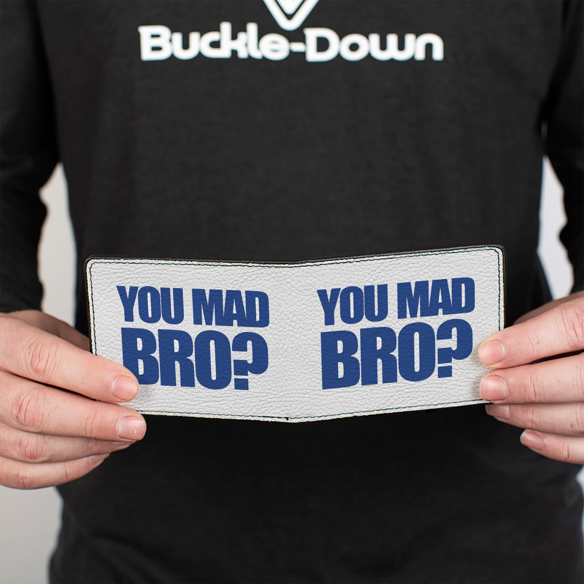 Bi-Fold Wallet - YOU MAD BRO White Royal Bi-Fold Wallets Buckle-Down