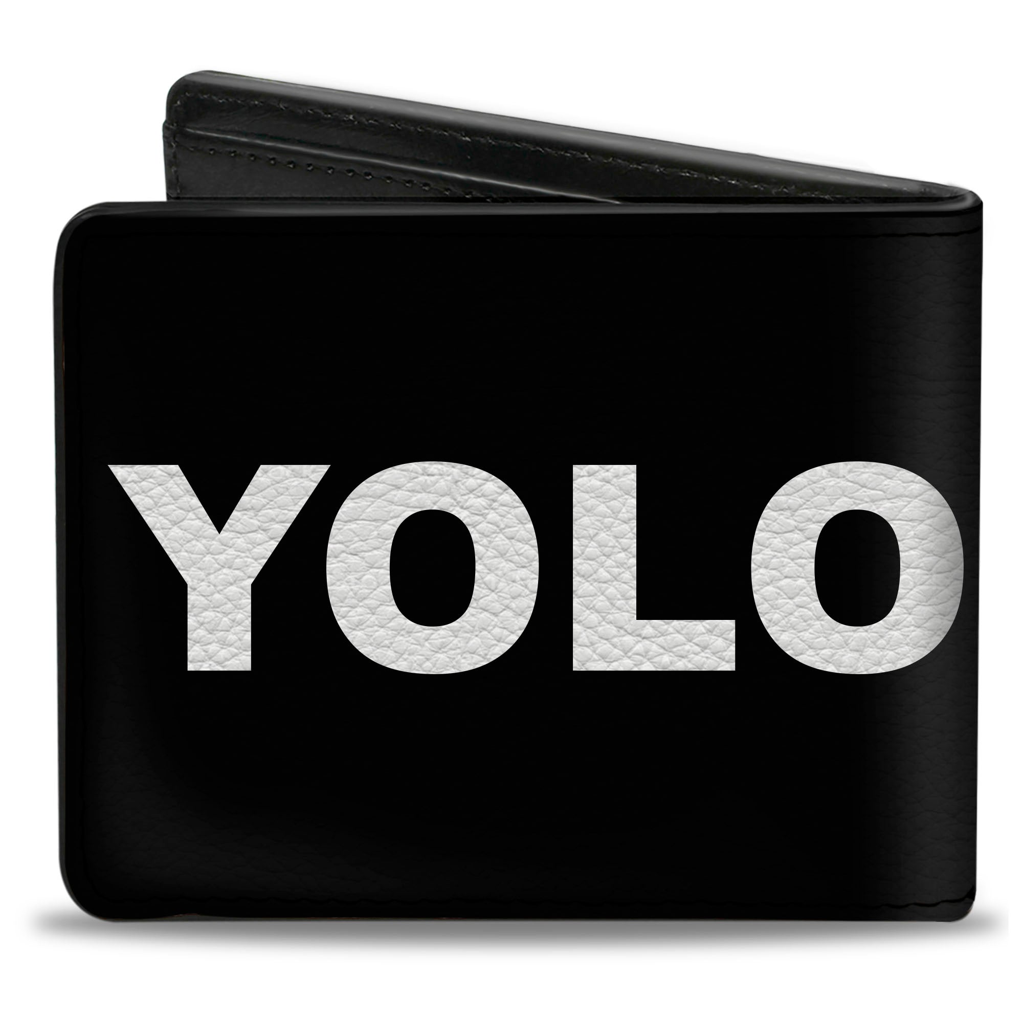 Bi-Fold Wallet - YOLO Black White Bi-Fold Wallets Buckle-Down