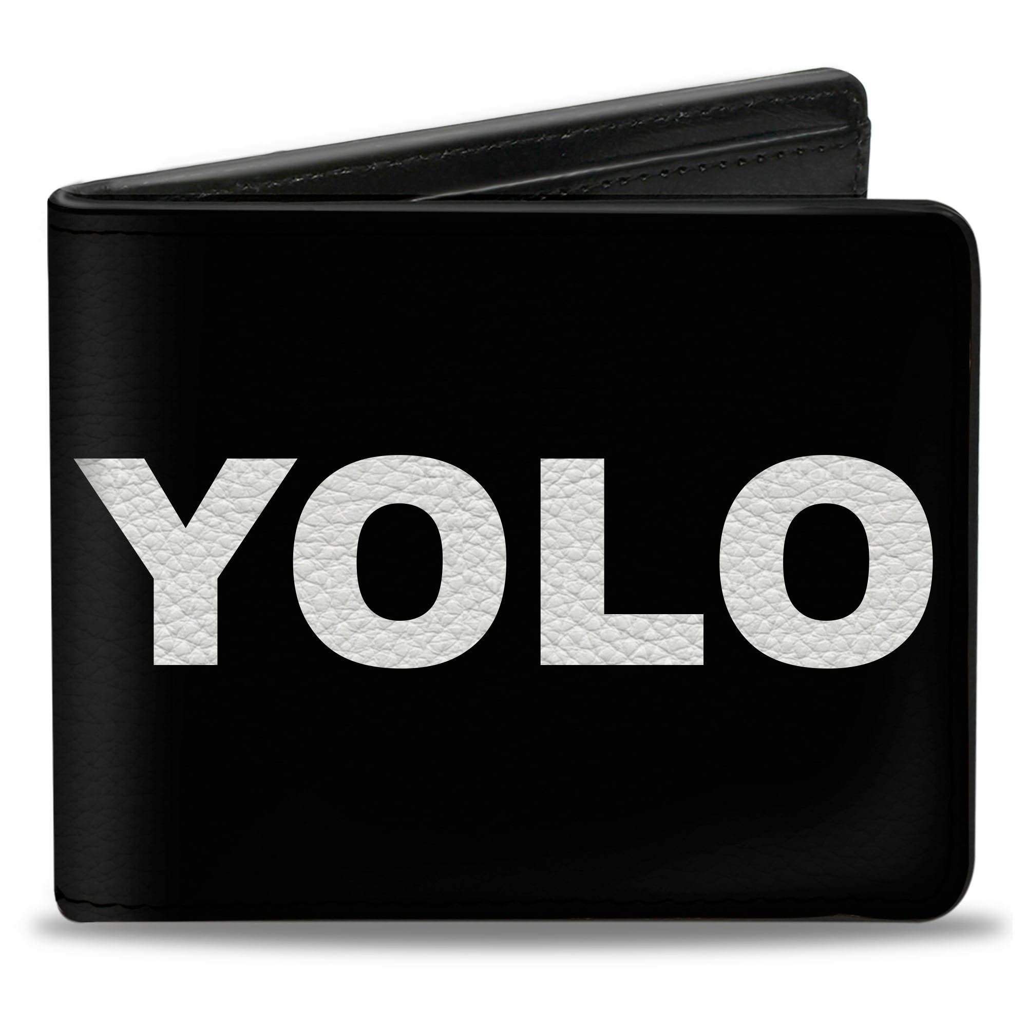 Bi-Fold Wallet - YOLO Black White Bi-Fold Wallets Buckle-Down