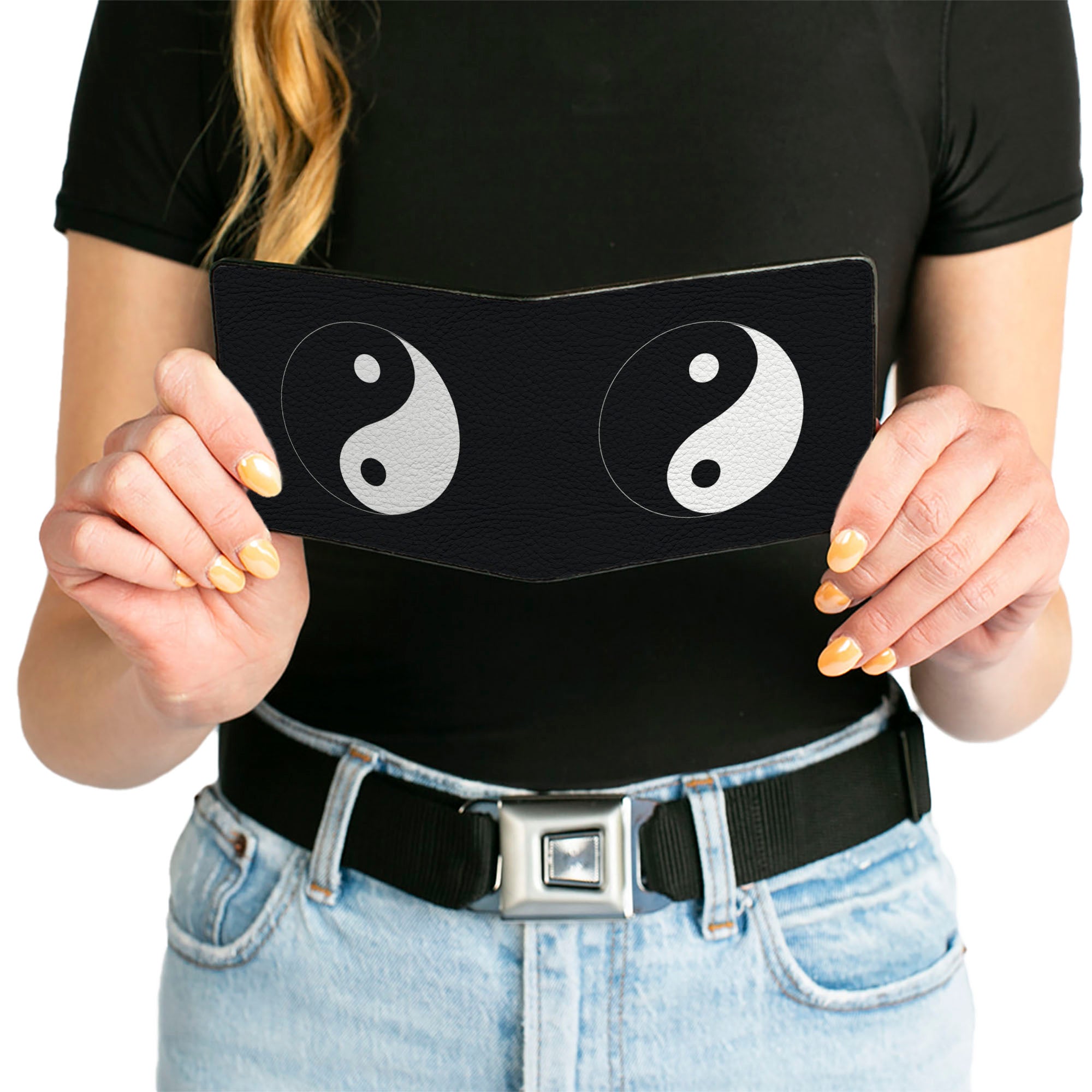 Bi-Fold Wallet - Yin Yang Symbol Black White Bi-Fold Wallets Buckle-Down