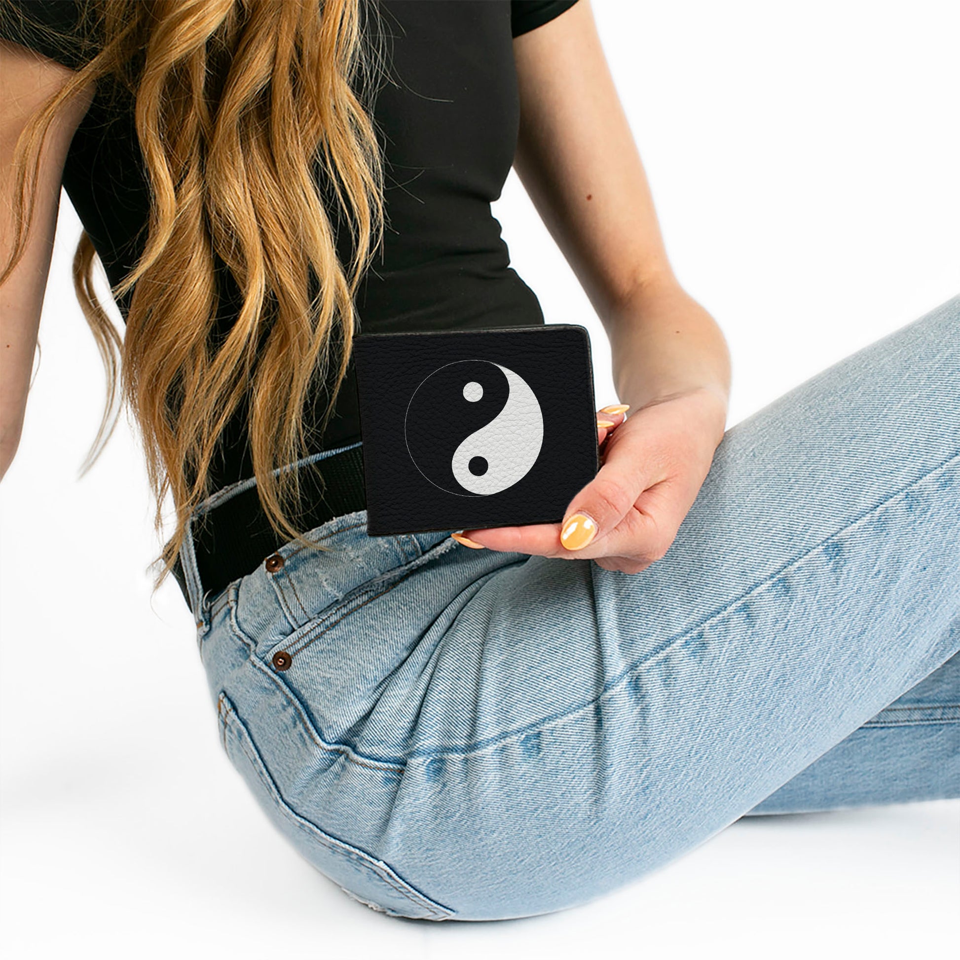 Bi-Fold Wallet - Yin Yang Symbol Black White Bi-Fold Wallets Buckle-Down