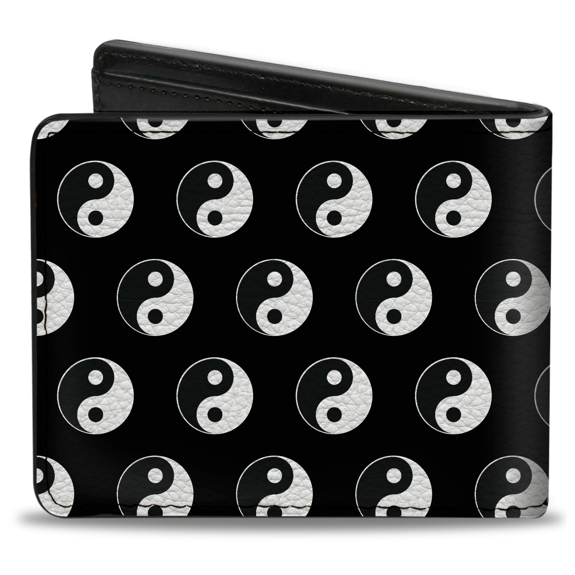 Bi-Fold Wallet - Yin Yang Monogram Black White Bi-Fold Wallets Buckle-Down