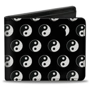 Bi-Fold Wallet - Yin Yang Monogram Black White Bi-Fold Wallets Buckle-Down