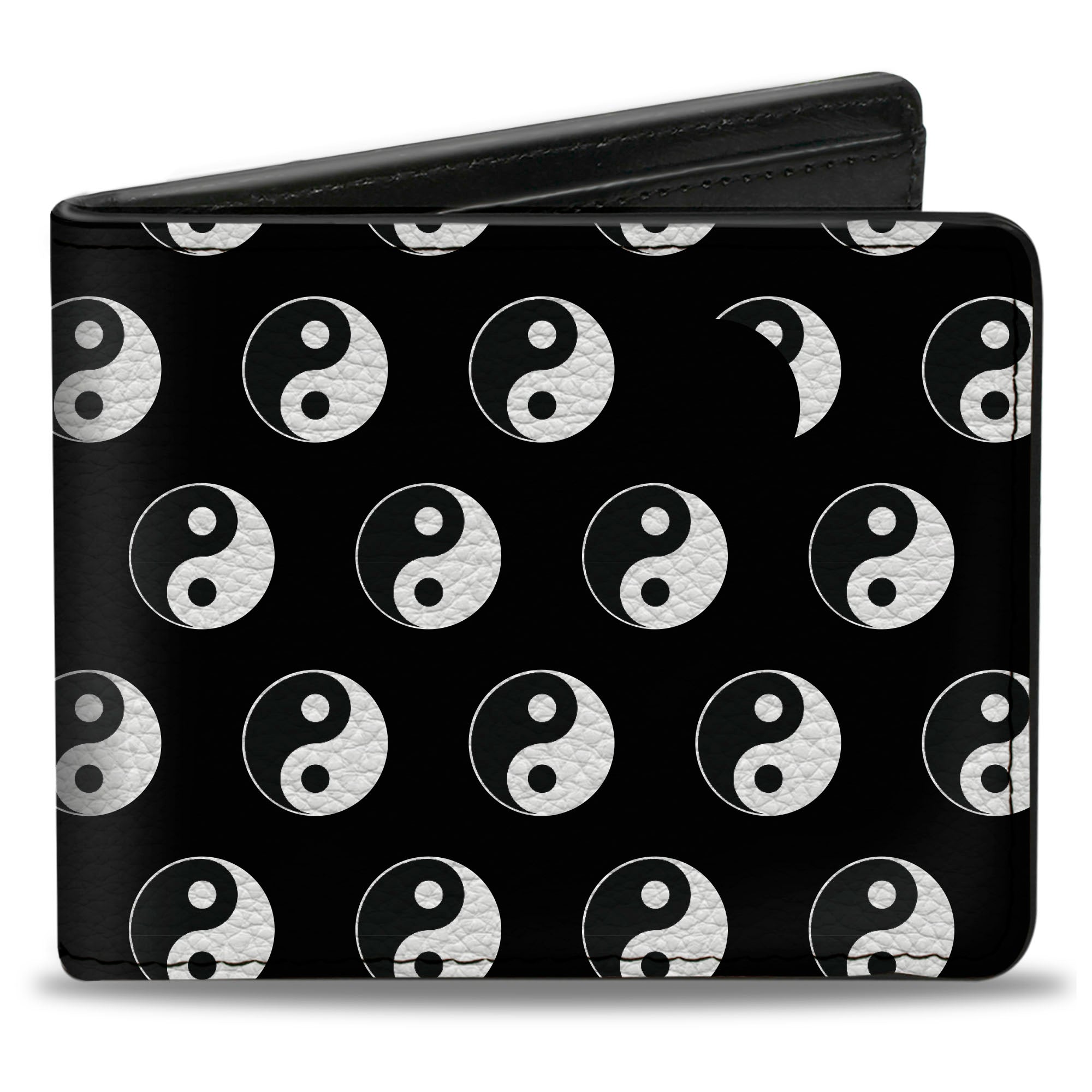 Bi-Fold Wallet - Yin Yang Monogram Black White Bi-Fold Wallets Buckle-Down