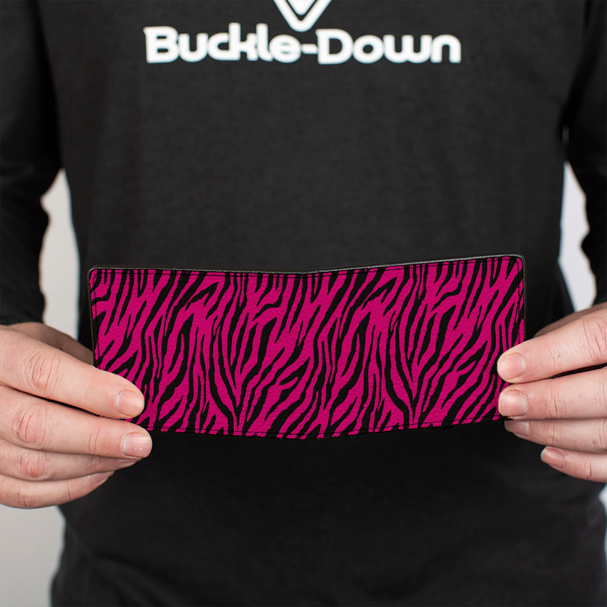 Bi-Fold Wallet - Zebra 2 Fuchsia Pink Bi-Fold Wallets Buckle-Down