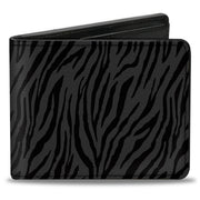 Bi-Fold Wallet - Zebra 2 Black Gray Bi-Fold Wallets Buckle-Down
