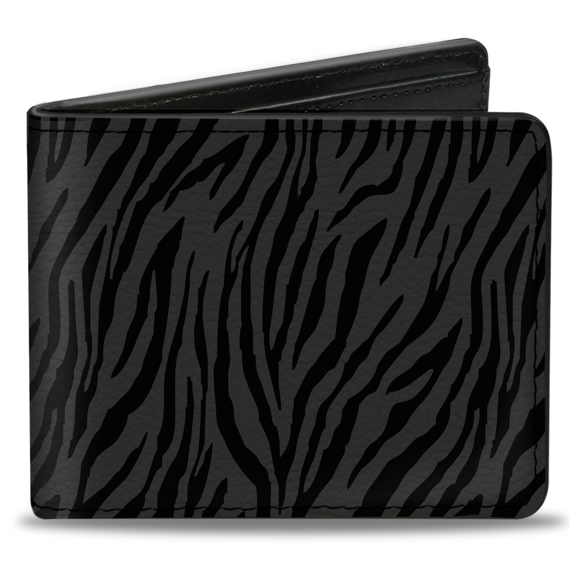 Bi-Fold Wallet - Zebra 2 Black Gray Bi-Fold Wallets Buckle-Down
