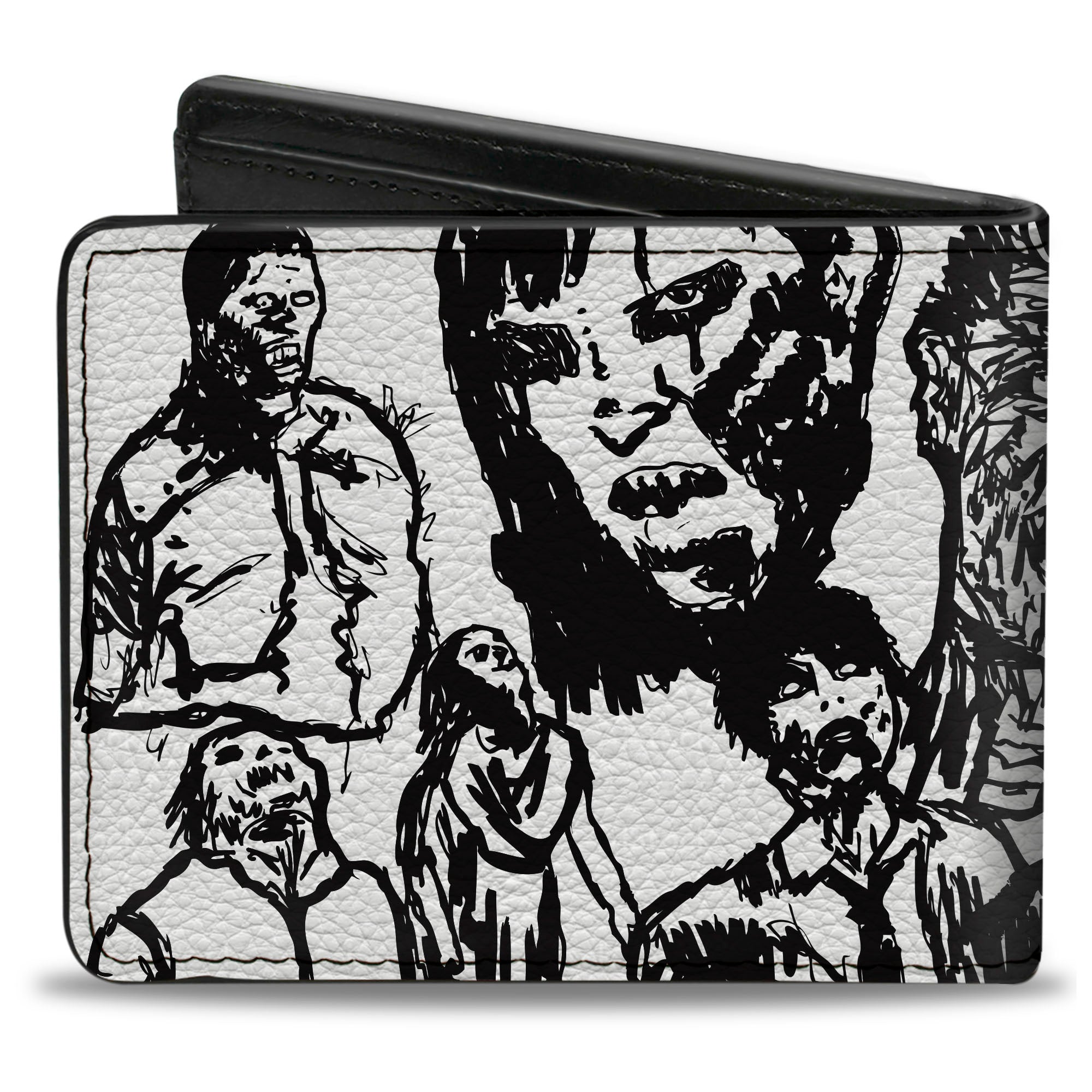 Bi-Fold Wallet - Zombies White/Black