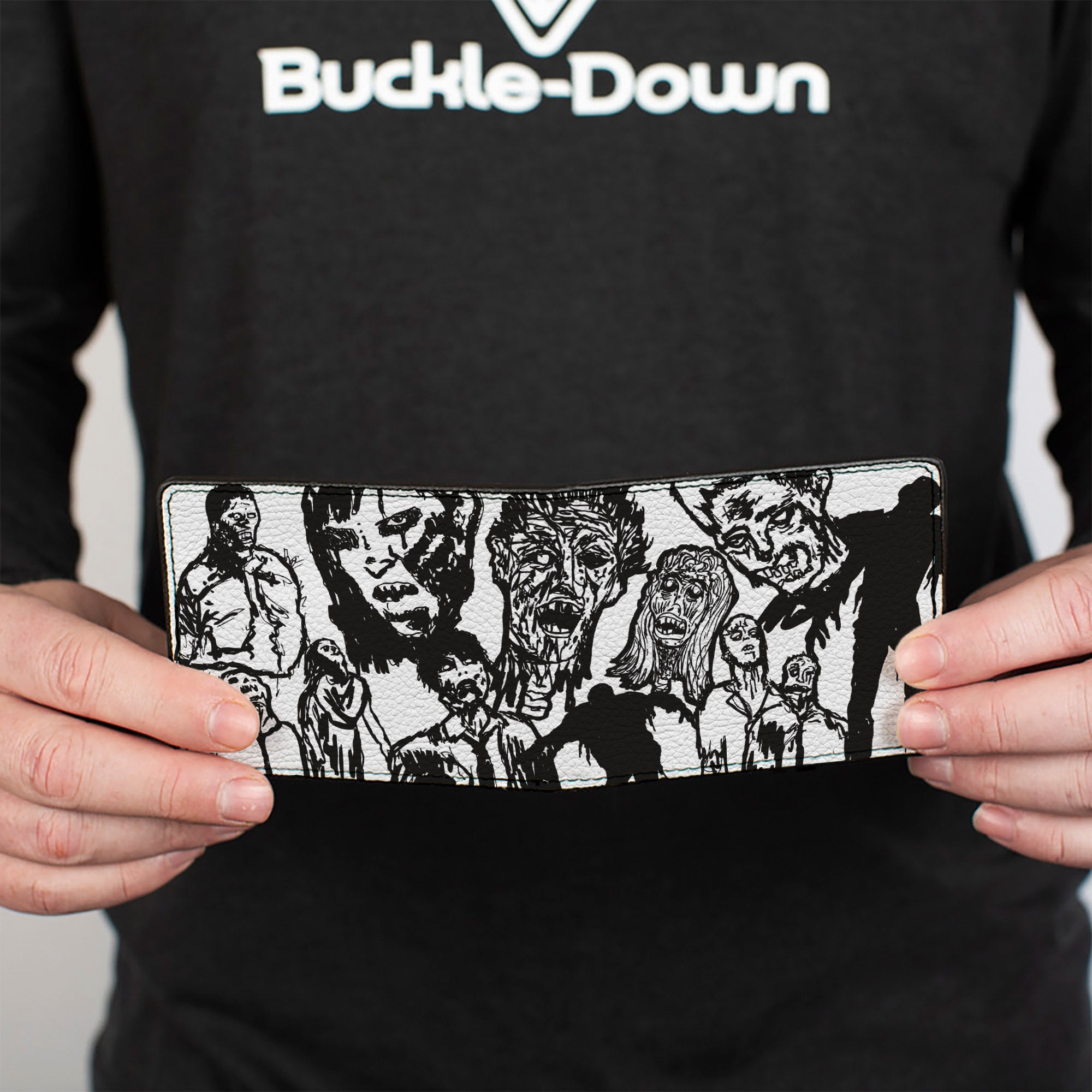 Bi-Fold Wallet - Zombies White/Black